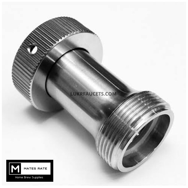 Lukr Tap U.S. Standard Thread Shank Adapter (Stainless Steel)